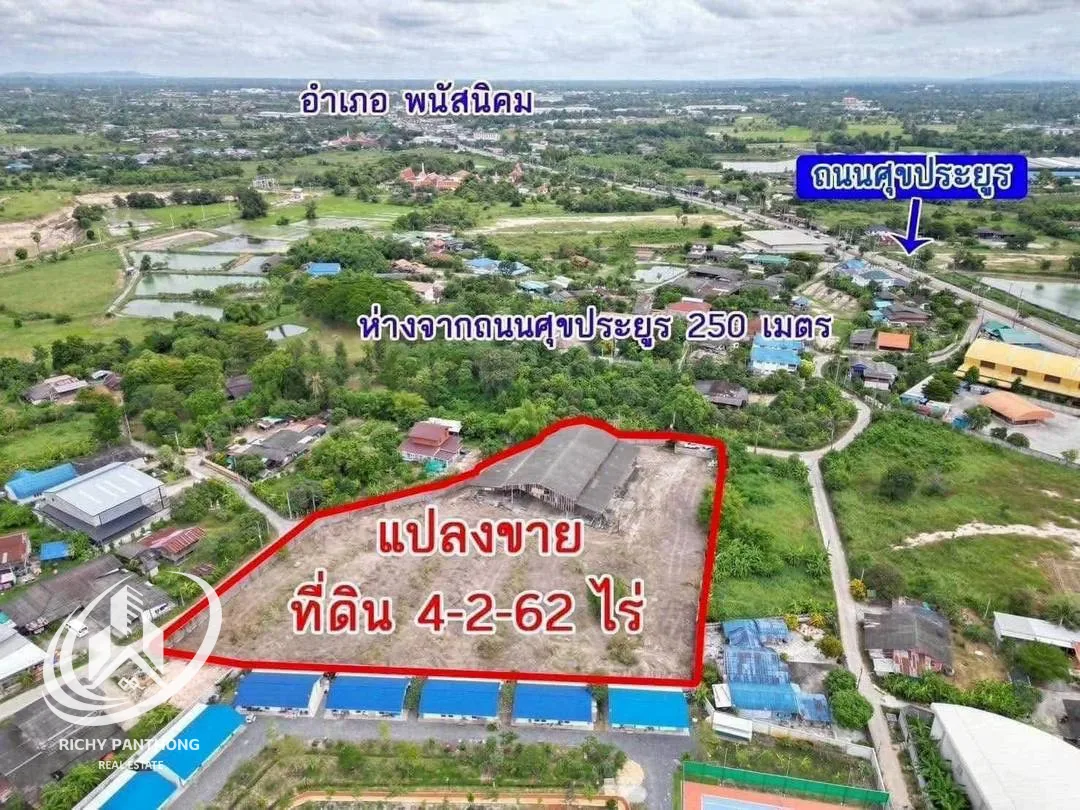 ขายที่ดินพร้อมสิ่งปลูกสร้าง 4 - 2 - 60 ไร่ ต.มาบโป่ง อ.พานทอง จ.ชลบุรี - 5