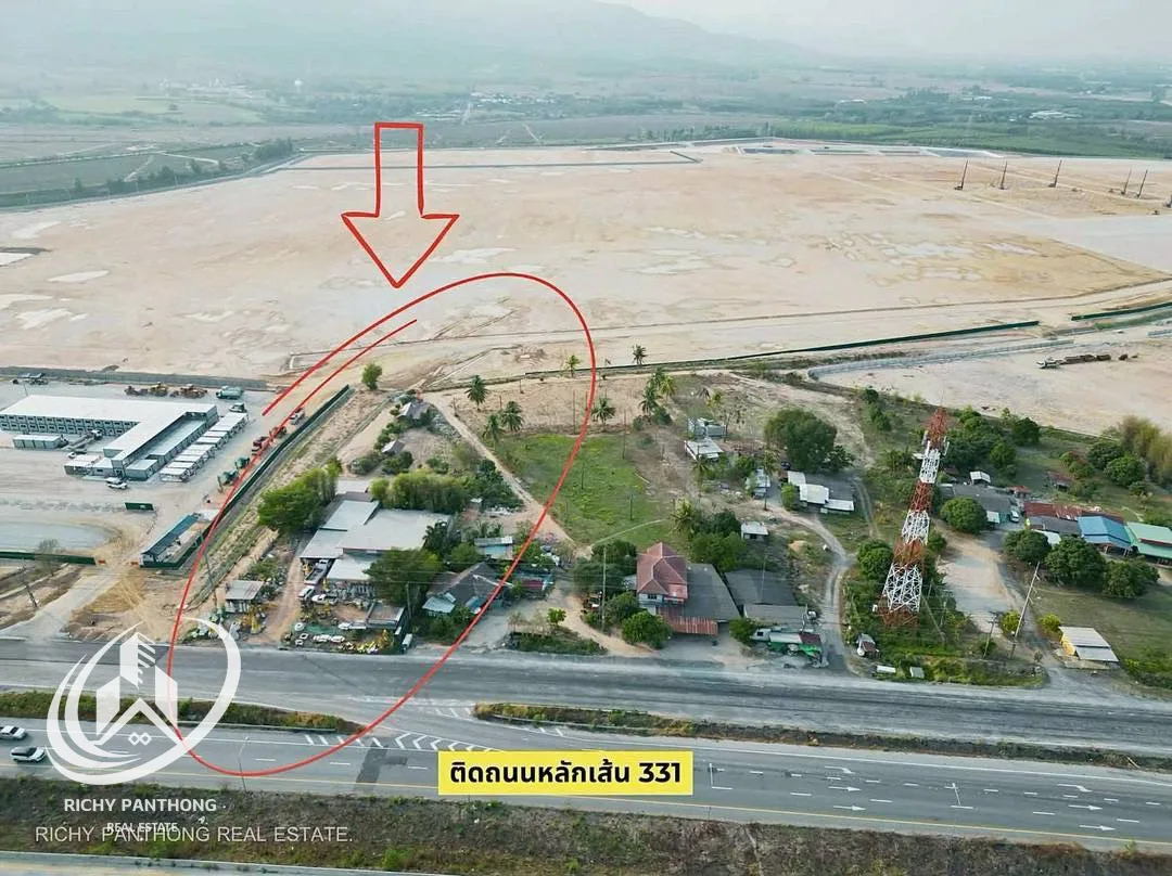 ขายที่ดินเปล่า 2-1-40 ไร่ (ติดถนนเส้น 331) ต.คลองกิ่ว อ.บ้านบึง จ.ชลบุรี - 2